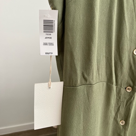 NWT Aritzia Joyce Button Front Midi Dress - Picture 3 of 5